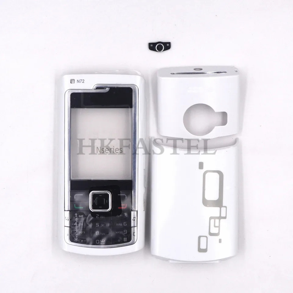 Для мобильного телефона Nokia N72 передний корпус с задней крышкой батареи+ английская клавиатура