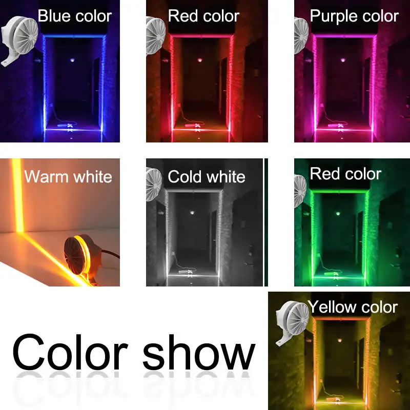 LED Window sill light 220V Warm white Door Frame Wall KTV Hotel Bar Corridor LED lights Wall Lamps 360 Degree Window Lighting