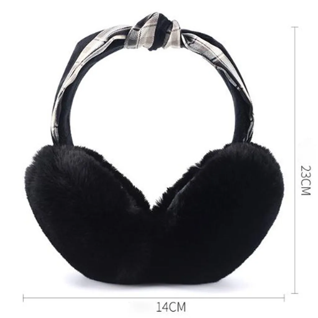 Women's Cute Earuffs New Faux Fur Hamburger Windproof Warm Foldable Plush Soft Headphones Winter Fashion Casual Accessory DH