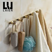Vidric ванная комната минималистичный Белый Европейский широкий медный Золотой крючок 5 ряд крючков крючки для ванной комнаты Туалет металлический кулон