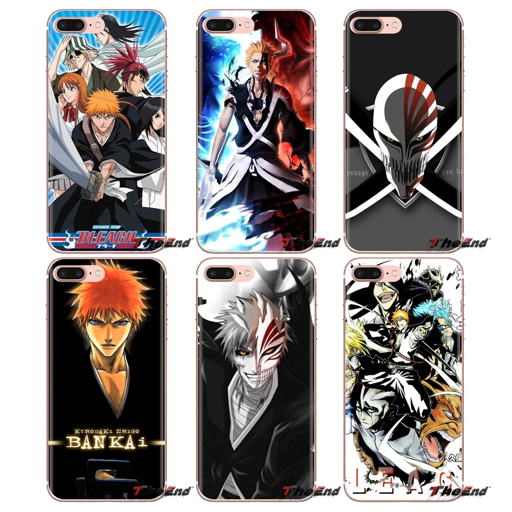 

For Samsung Galaxy S2 S3 S4 S5 MINI S6 S7 edge S8 S9 Plus Note 2 3 4 5 8 Coque Fundas Bleach Kurosaki ichigo Silicone Phone Case