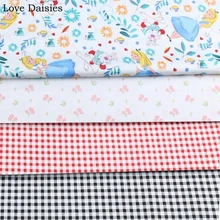 Хлопок саржа мультфильм белый Златовласка Принцесса кролик цветок ткань детское постельное белье Простыня Одежда Платье Юбка Топ ручная работа ремесло