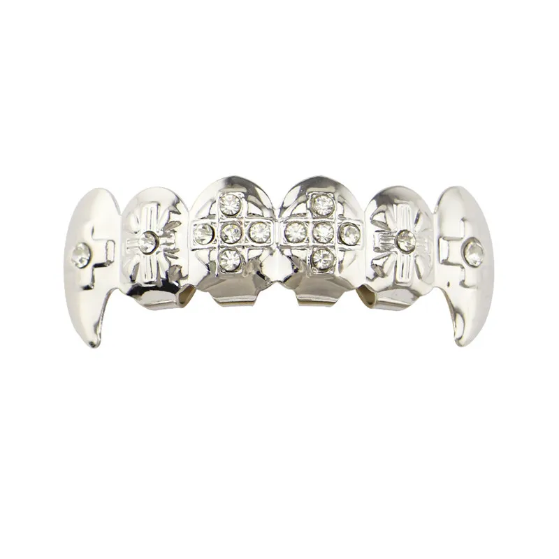 LUFANG Rhinestone медные покрытые хип-хоп комплекты зубов новые модные ювелирные аксессуары могут быть бесплатны в соответствии с их собственным стилем - Окраска металла: See the picture