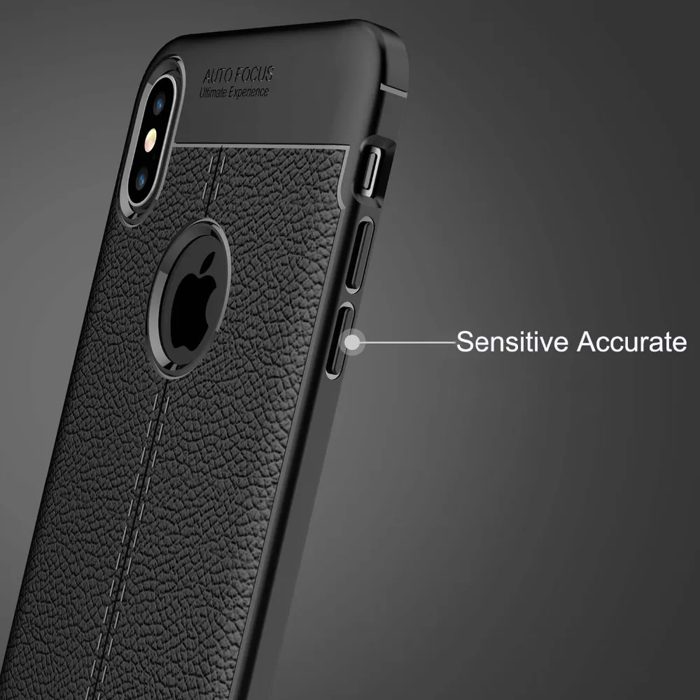 Чехол с автофокусом для iPhone X XR, деловые кожаные Силиконовые мягкие чехлы из ТПУ для iPhone XS MAX 7 8 Plus, Комфортные чехлы
