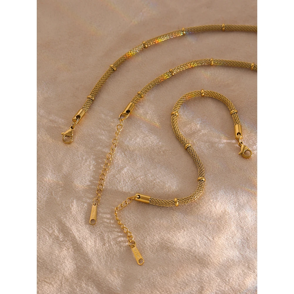 Yhpup Stainless Steel Chain Jewelry Set 