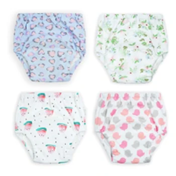 

4pcs Cotton Baby Reusable Diaper Newborn Washable Cloth Diaper Baby Child Baby Cotton Swim Training Pants Underwear