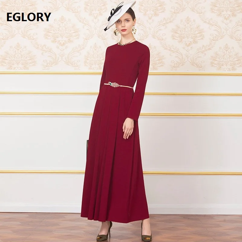 

Formal Party Long Dresses 2019 Autumn Winter Vestidos Special Occasion Women O-Neck Pocket Patchwork Long Sleeve Maxi Dress 4XL