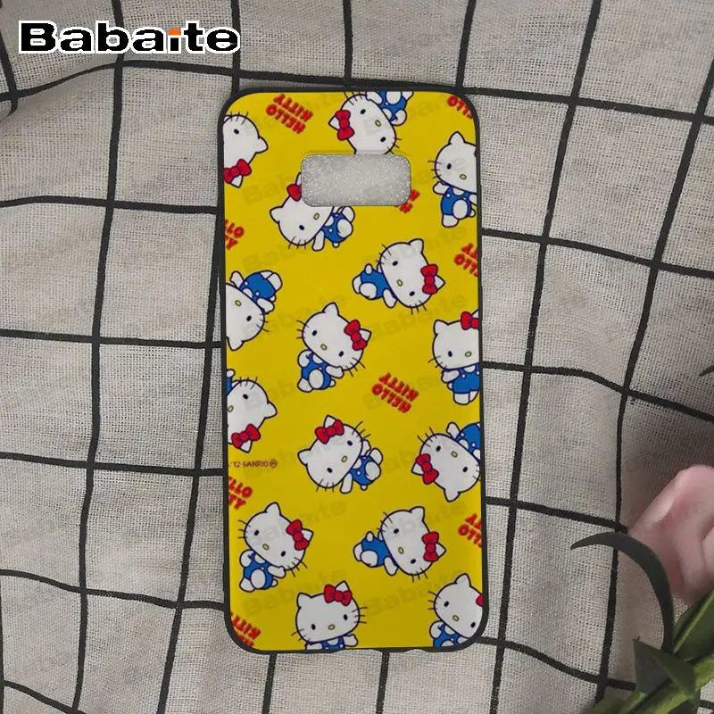 Hello kitty ТПУ Мягкий силиконовый чехол для телефона чехол для samsung Galaxy s10 s10plus s6 s9 s8 plus s7 s6edge чехол s