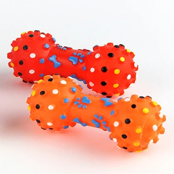 

Rubber Bone Squeakers Pet Dog Toy Interactive Dog Bite Toys Squeaky Chew Balle Chien Puppy Speelgoed Training Supplies BB50DT