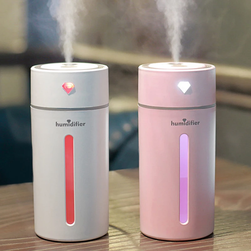 ABRA-DC 5V USB Mini Aromatherapy Humidifier Diffuser Colorful LED Light Ultrasonic Air Humidifier for Home Office Car Degger 250