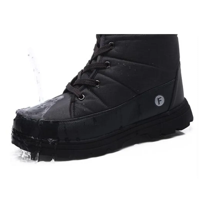 New High Help Winter Men Boots With Fur Warm Snow Boots Men Winter Boots Work Shoes Men waterproof Ankle Boots Size 38-46
