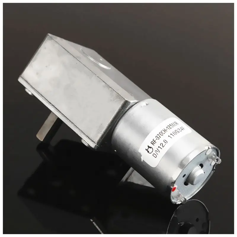 DC 12V 3rpm Реверсивный высокий крутящий момент турбо червячный редуктор Мотор GW370