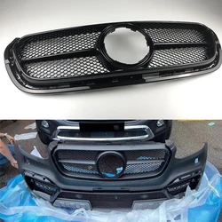 Calandre de haute qualité, installation facile, pour Benz x class X250D, barre verticale en ABS, grille GT de pare choc de style diamant 
