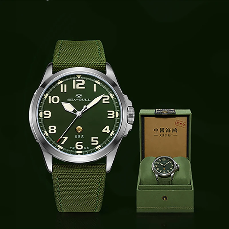 US $315.00 2020 New Seagull Mens Watch Military Watch Army One Official Authentic Sports Automatic Mechanical Waterproof Military Watch