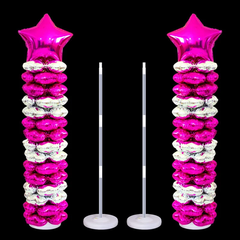 8* стержней+ 2* Основы Пластиковые Шары Арка колонна-подставка с базовыми комплектами для свадьбы, дня рождения, вечеринок