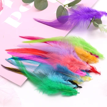 

Natural Plumes 4-6inches 10-15cm Pheasant Feathers Dyed Chicken Feather Plume for DIY Craft Jewelry Making Accessories 50pcs