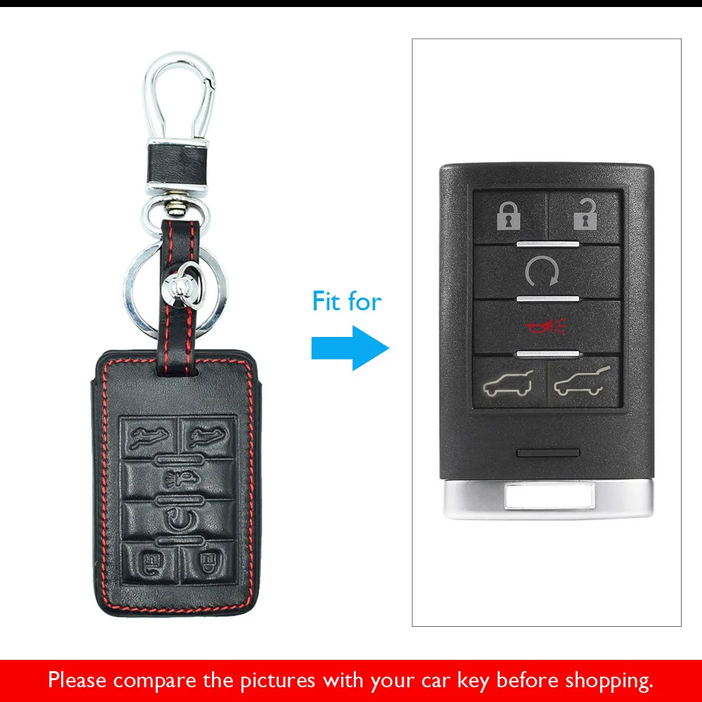 Кожаный чехол для ключей для автомобиля ATOBABI для Cadillac Escalade SRX XTS ATSL SLS CTS STS ATS BLS Smart Keyless дистанционный Брелок чехол защитная сумка