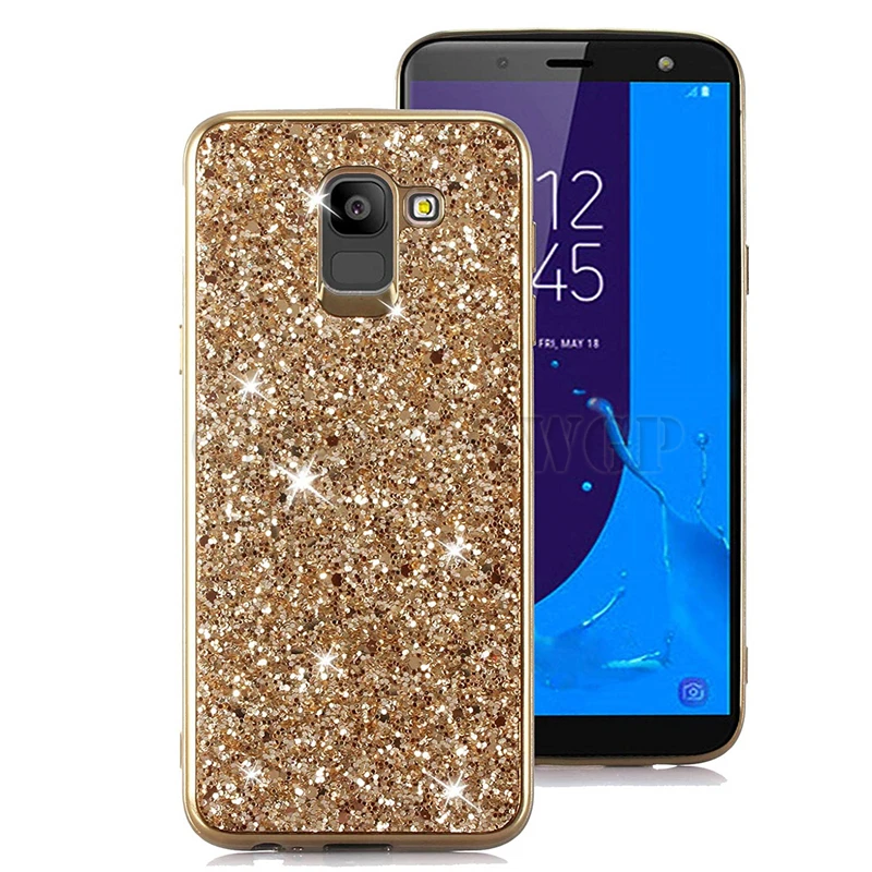 Блестящий Мягкий силиконовый чехол для Samsung Galaxy J4 J6 A6 A8 S7 Edge S8 S9 S10 Plus J8 A7 A9 2018 A70 A50 A40