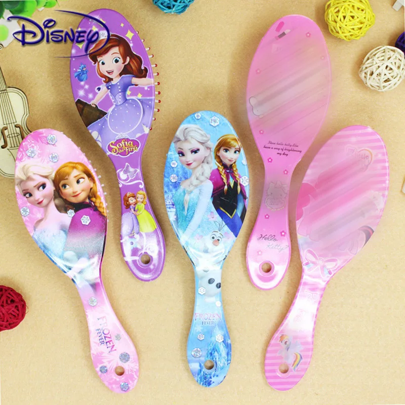 Disney Princess Minnie Frozen Comb Cartoon Cute Beauty fashion toys Curly Hair Brush Combs Anti-static Brush Comb