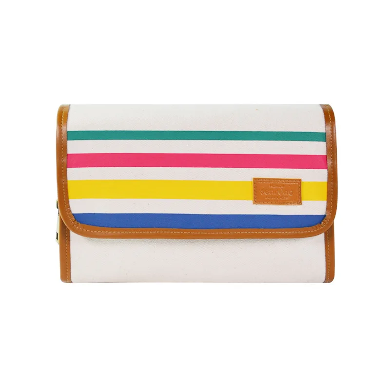 

Simple Striped Suit Customizable One-Shoulder Canvas Bag Pencil Case Advisment Bag xue sheng dai Screen Printing Log Printed
