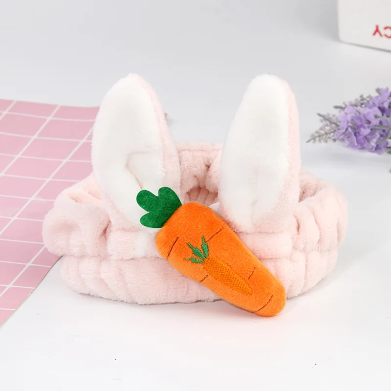 50 шт./Партия DIY простая мульти плюшевая морковка заячьи ушки повязки на голову эластичные мытье лица повязки на голову Инструменты для укладки волос аксессуар HA986