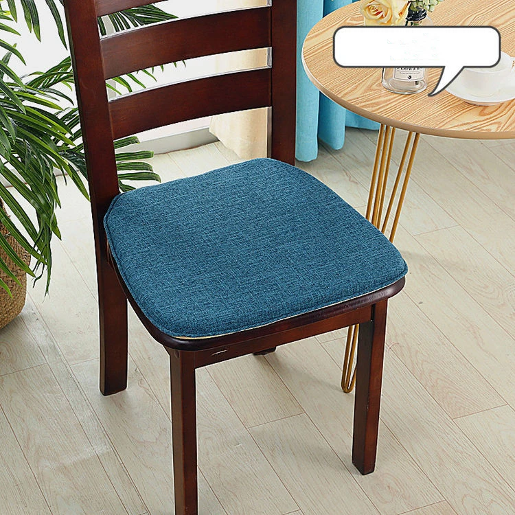 8 Color Linen Four Seasons Universal Dining Chair Cushion Chinese Thicken Non-slip Horseshoe Shape Pad Home Restaurant Chair Mat