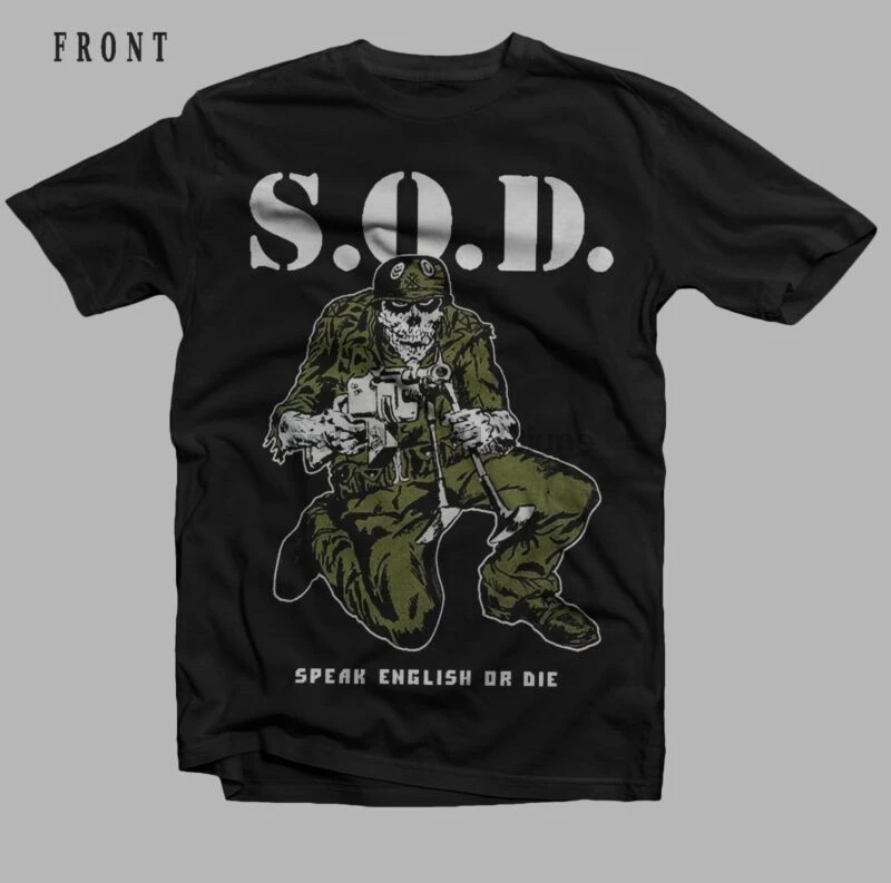 S.O.D. (Stormtroopers Of Death)-говорят на английском или Die T_shirt-sizesS to 7XL | Мужская одежда