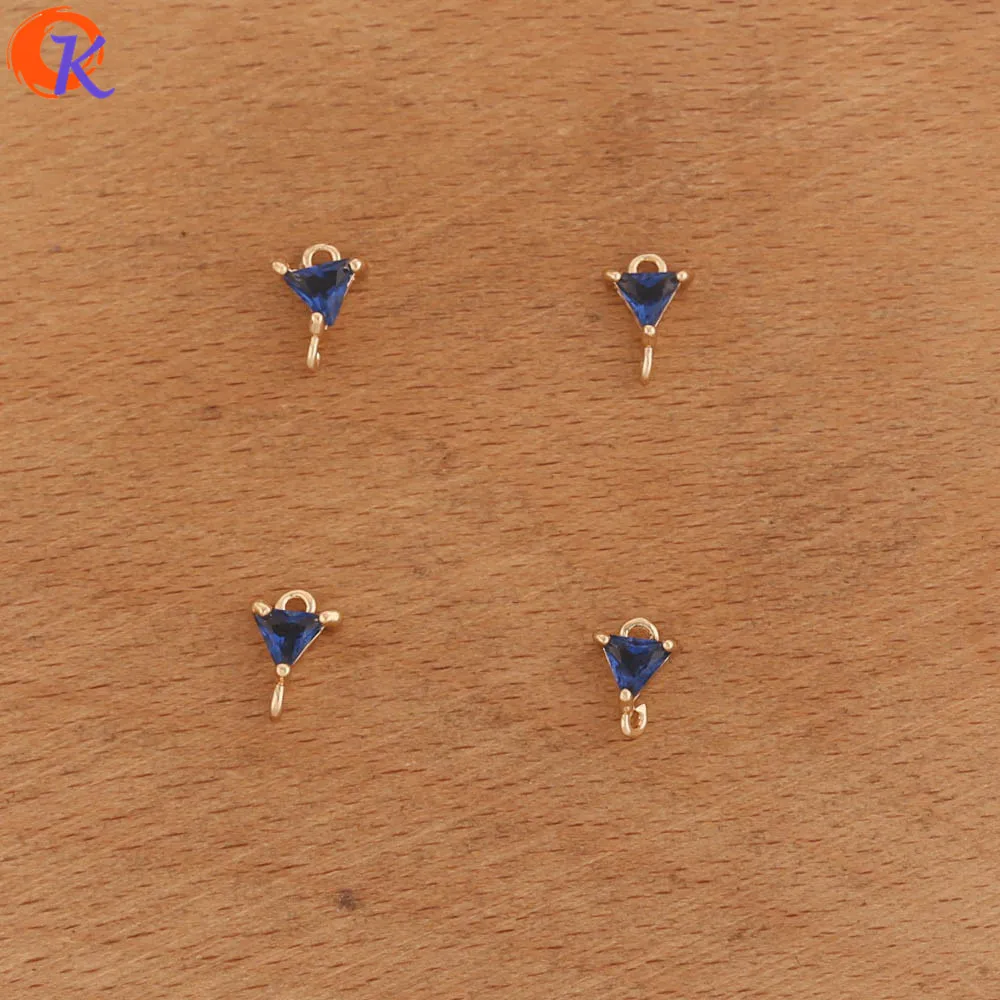 Royal Blue Сердечный дизайн 100 шт 6*8 мм Аксессуары для ювелирных изделий/соединители для ювелирных изделий из кристаллов/геометрическая форма/Сделай сам/ручная работа/фурнитура для сережек - Цвет: Royal Blue