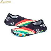 Унисекс, радужные ботинки для воды для мужчин и женщин, летняя обувь для носки Босиком тонкие спортивные ботинки для плавания, для серфинга, для пляжа, для занятий йогой