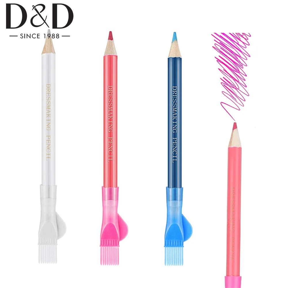 3pcs Sewing Fabric Pencils Tailor's Marking Tracing Tools Dressmaker's Fabric Chalk Pencil For