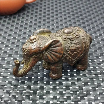 

Pure Copper Tea Pet Elephant Auspicious Animal Statue Home Decoration Bronze Sculpture Gift