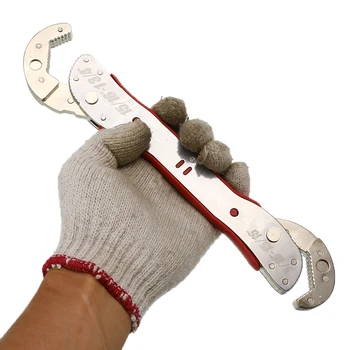 

9-45mm Double Head Magic Wrench Universal Adjustable Key Multi Function Pipe Torque Spanner Plumbing Nut Grip Repair Tool