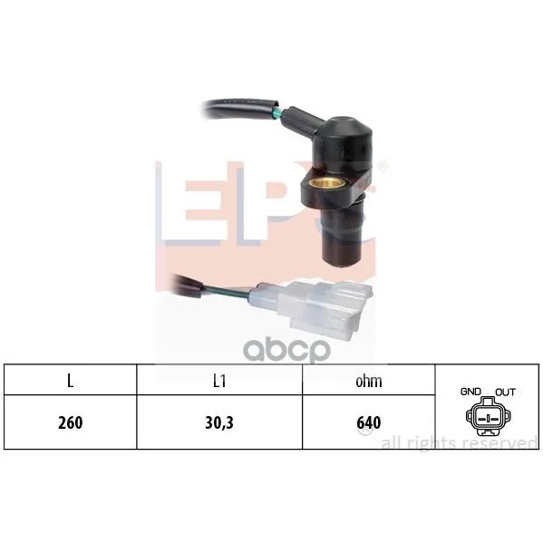 1.953.465_датчик Положения Коленвала! Peugeot 107, Citroen C1, Toyota Aygo/Yaris 1.0/1.3i 05 Eps 1953465 EPS арт. 1953465
