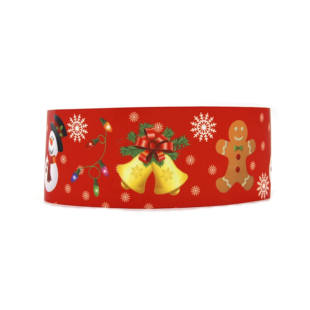 1087072011 David accessories " 75 мм 50 ярдов/лот Рождественская лента из поплина DIY лук украшение дома подарочная упаковка ленточный материал, 50Yc7585 - Цвет: 1087072011
