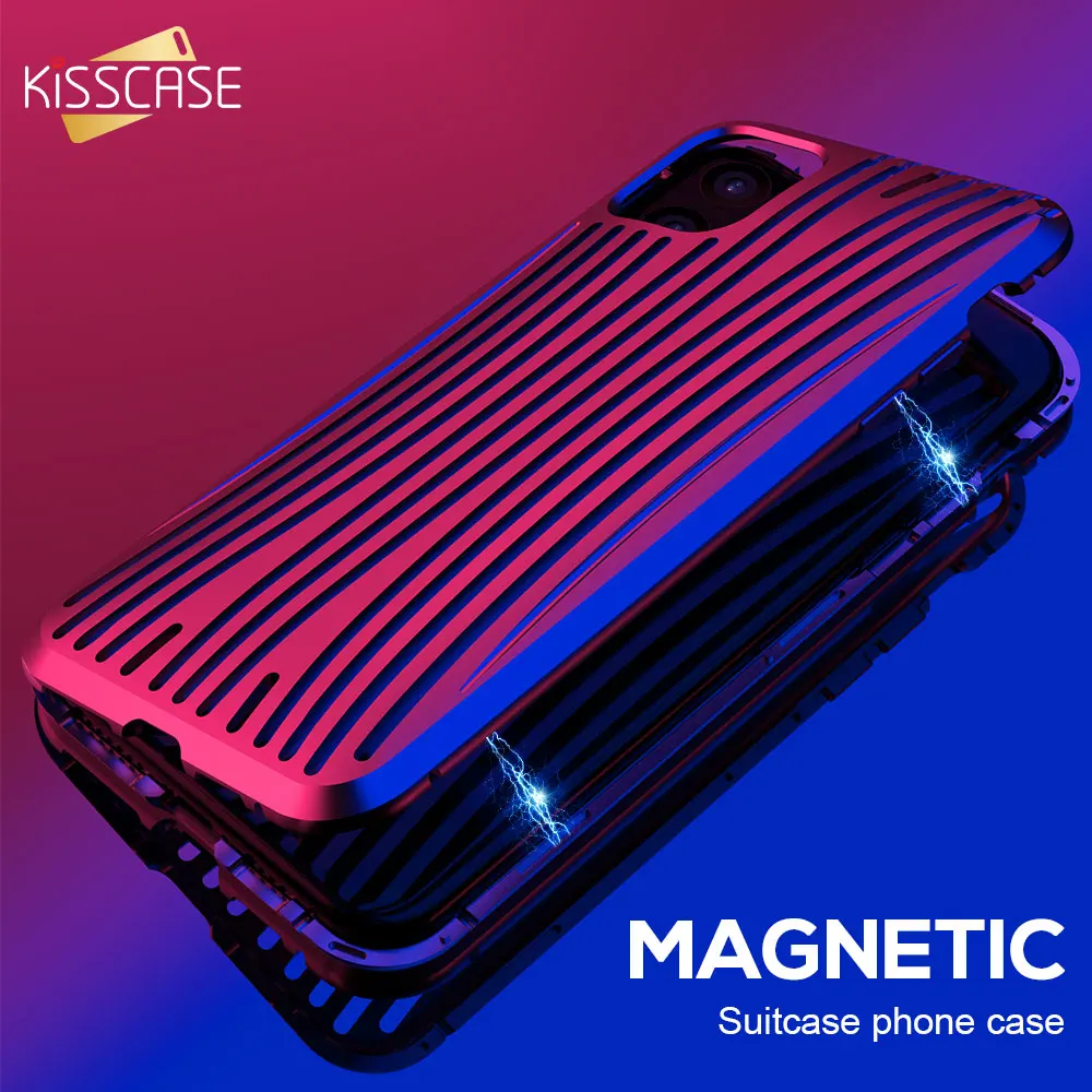 

KISSCASE Magnetic Phone Case For iphone XR XS MAX X 7 8 Plus 360 Protective Cases For iphone 11 2019 11 Pro Max Back Covers Capa