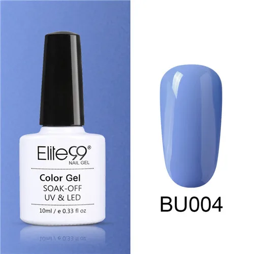 Elite99 10 мл УФ гель лак для ногтей Набор для маникюра геллак Полупостоянный Гибридный лак для ногтей арт от Prime белый гель лак для ногтей - Цвет: BU004