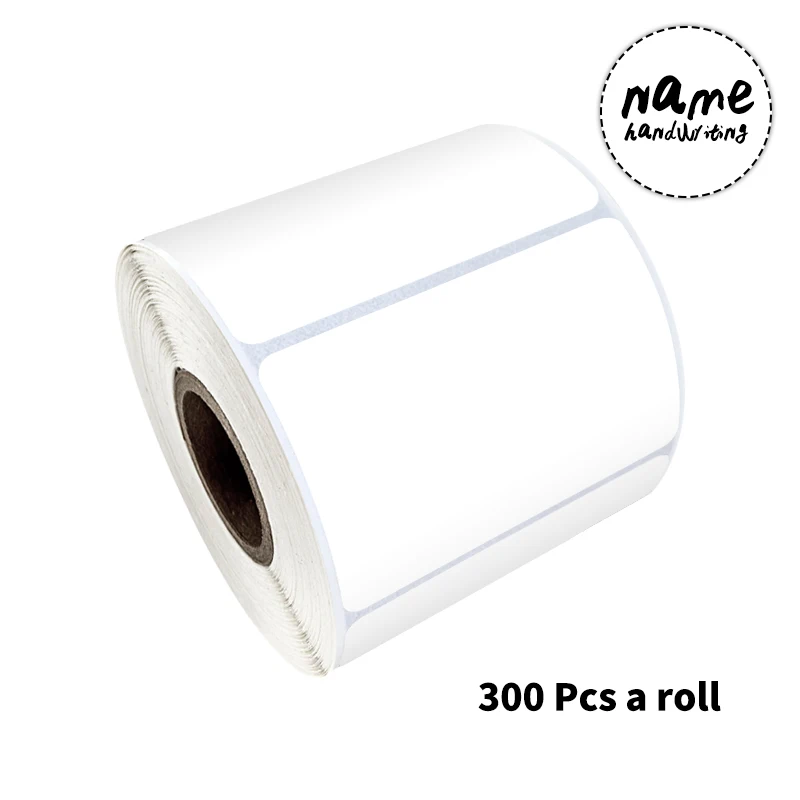 

300 Pcs/roll 3.5 X 5.5 Cm White Blank Stickers for Waterproof Writing Stickers for Food Box Storage Box Stationery Seal Labels