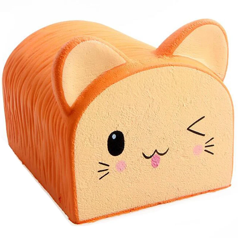 

13cm Squishy Bread Yellow Bear Smiling Face Charm Toy Soft Slow Rising Scented Squeeze Food Anti-stress Toys For Children Girls