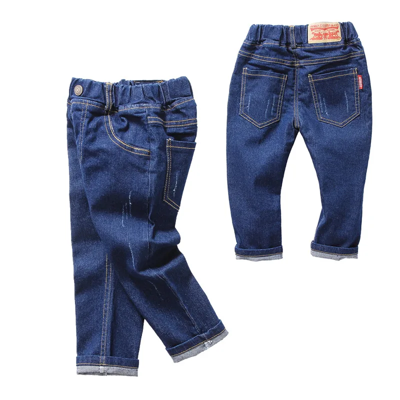 

2019 New Style Versatile Crawler BOY'S Autumn Clothing Pants Children Elasticity Jeans Childrenswear Manufacturers Direct Wholes
