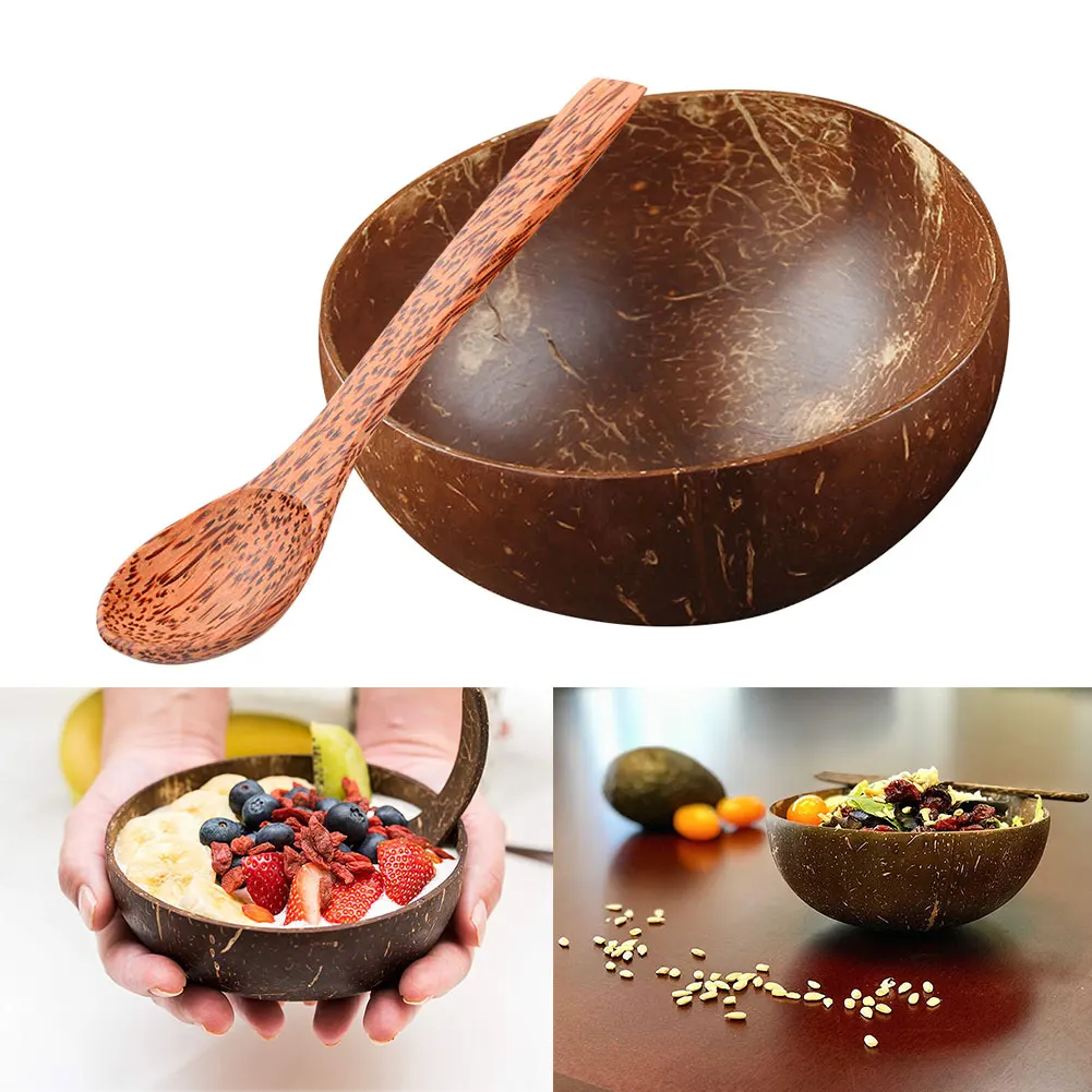 Cuchara de coco 100% Natural, fabricada a mano, respetuosa con el medio ambiente