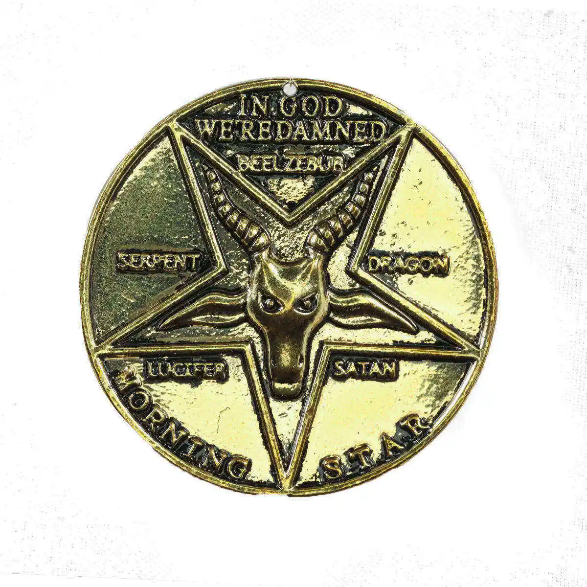 Golden XCOSER Lucifer пятиконечная монета серебро и золото монета высокое качество бренд распродажа аксессуары для косплея Фильм Костюм Опора для фанатов - Цвет: Golden