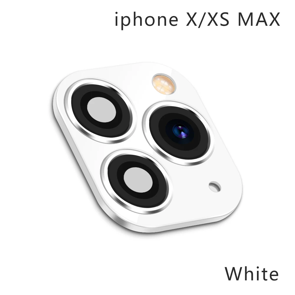 smartphone camera lens For iPhone XR X to iPhone 11 Pro Max Luxury Fake Camera Lens Sticker Seconds Change Cover Case Phone Upgrade Support Flash mobile micro lens Lenses