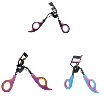 

Mini Plastic Carbon Steel Eyelash Curler Clipper Tweezer Double Color Artificial Eyelashes Extension Applicator