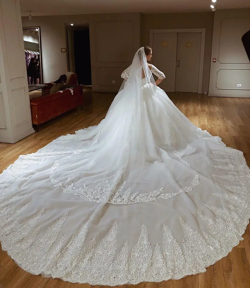 Дубай свадебное платье с коротким рукавом vestido de noiva Роскошные свадебные платья кружевное платье de mariee