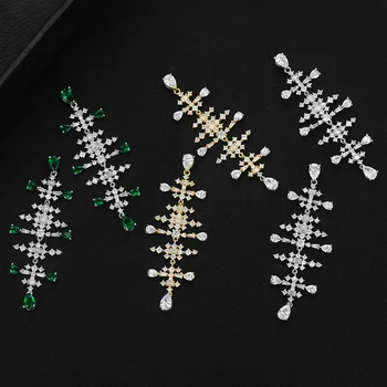 

GODKI Jimbora Original Design Tassel Dangle Earrings Full Cubic Zirconia Bridal Wedding Women Girl Daily Hot Trend Jewelry 2020