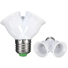 E27 до 2 E27 лампа база PC материал держатель конвертер гнездо 2E27 Y Форма светильник разделитель ламп адаптер преобразования 1A 220 В