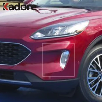 

For Ford Kuga Escape 2020 2021 Front Reflector Fog Light Eyebrow Bumper Cover Frame Trim Exterior Accessories Sticker