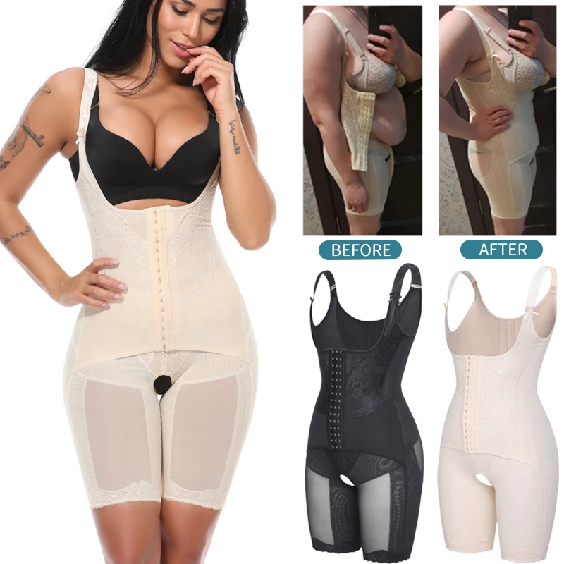 Боди танцевальная одежда Full Body Shaper Для женщин для похудения живота Утягивающее