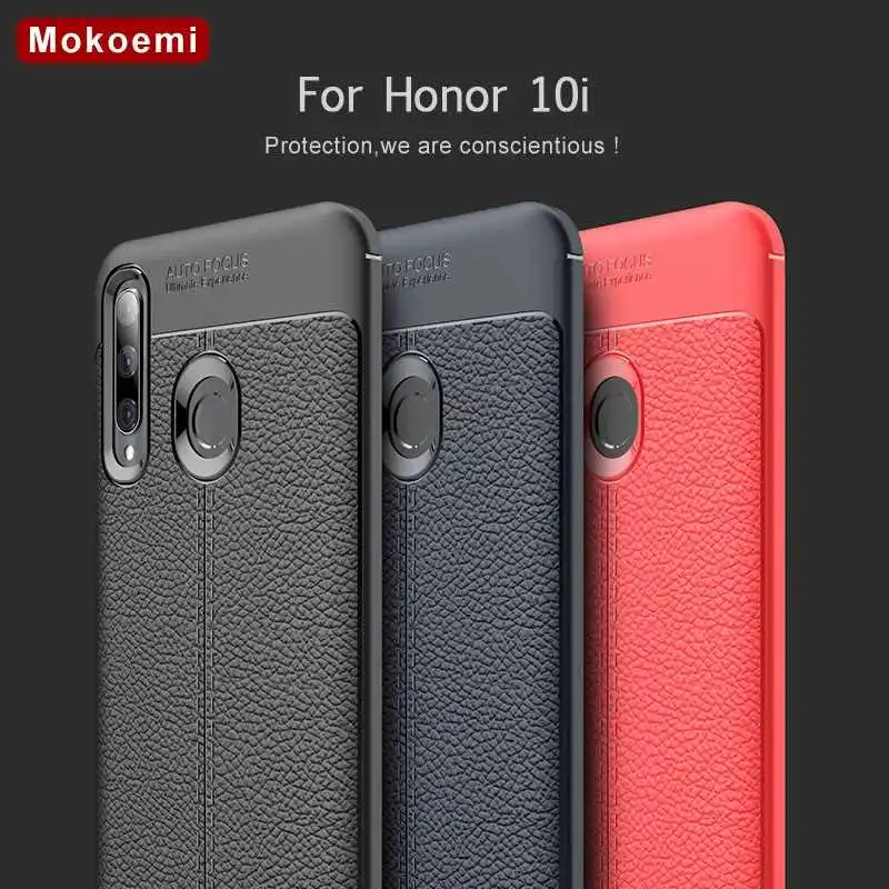 Противоударный мягкий чехол с рисунком личи Mokoemi 6,2" для huawei Honor 10i, чехол для huawei Honor 10i, чехол для телефона