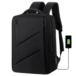 15.6 Inch Laptop Large Capacity Backpack Can Expanded Simple USB Recharging Waterproof Oxford Cloth Business Backpack Hot Sale
